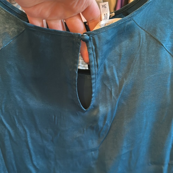 Elegant Teal Women's plus size Top - Picture 5 of 7